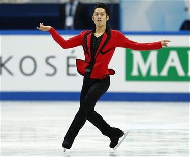 Daisuke Takahashi of Japan performs during the men's short programme at the ISU Grand Prix of Figure Skating Final in Sochi December 7, 2012 Daisuke Takahashi of Japan performs during the men's short programme at the ISU Grand Prix of Figure Skating Final in Sochi December 7, 2012