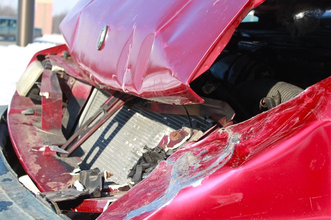 Car from a texting accident provided by Smitty's Salvage & Supply in Green Bay