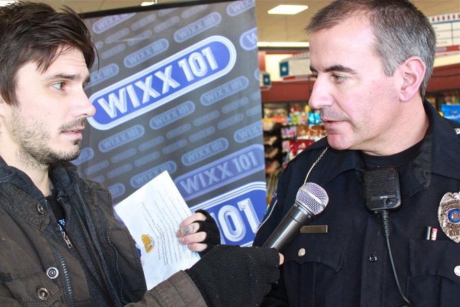 The De Pere Police joined us at Grand Central Station on 1/5/13 to support the cause