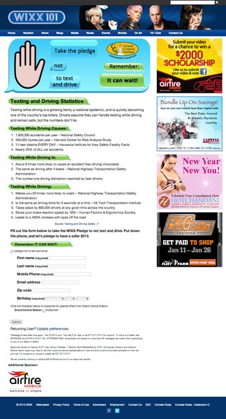 This is the page where you can take the pledge