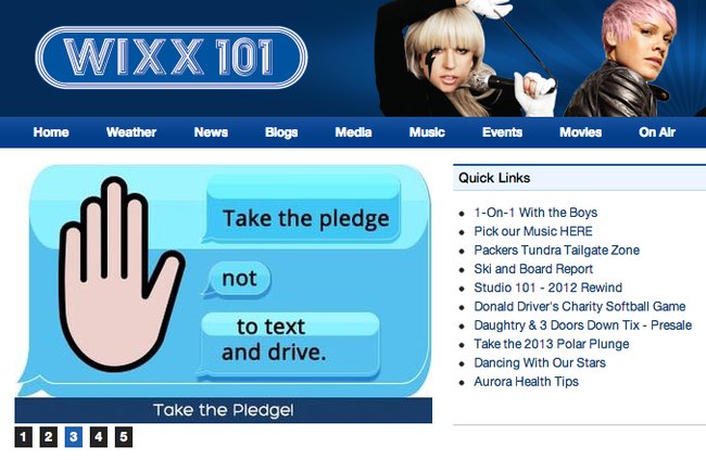 Go to wixx.com and look for this on the home page, then click it