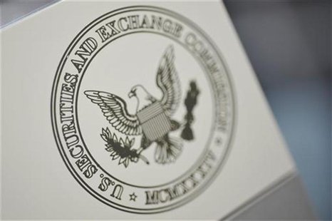 The U.S. Securities and Exchange Commission logo adorns an office door at the SEC headquarters in Washington, June 24, 2011. REUTERS/Jonatha The U.S. Securities and Exchange Commission logo adorns an office door at the SEC headquarters in Washington, June 24, 2011. REUTERS/Jonatha