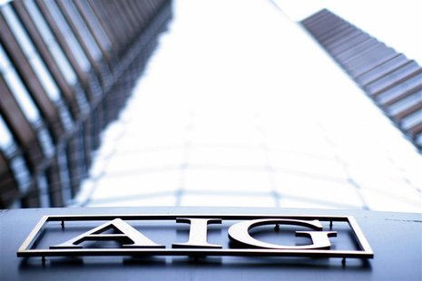 The logo of American International Group (AIG) is seen at their offices in New York in this file photograph from September 18, 2008. REUTERS The logo of American International Group (AIG) is seen at their offices in New York in this file photograph from September 18, 2008. REUTERS