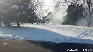 Firefighters respond to a house fire on West Parkridge Ave. in Grand Chute, Monday, January 7, 2013. (courtesy of FOX 11). Firefighters respond to a house fire on West Parkridge Ave. in Grand Chute, Monday, January 7, 2013. (courtesy of FOX 11).