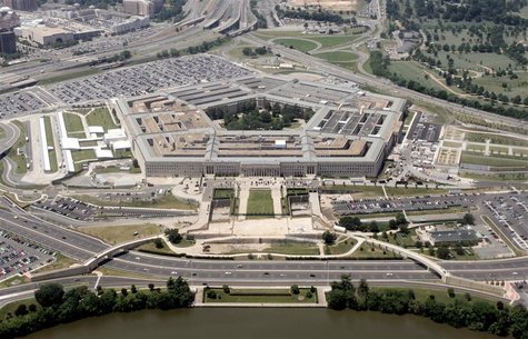 An aerial view of the Pentagon building in Washington, June 15, 2005, with the Potomac river in the foreground. REUTERS/Jason Reed An aerial view of the Pentagon building in Washington, June 15, 2005, with the Potomac river in the foreground. REUTERS/Jason Reed