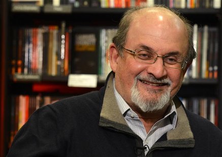 Author Salman Rushdie gestures during an interview with Reuters in central London, September 28, 2012. REUTERS/Paul Hackett Author Salman Rushdie gestures during an interview with Reuters in central London, September 28, 2012. REUTERS/Paul Hackett