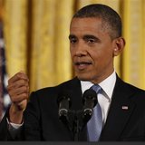 U.S. President Barack Obama gestures while addressing his first news conference since his reelection, at the White House in Washington Novem U.S. President Barack Obama gestures while addressing his first news conference since his reelection, at the White House in Washington Novem