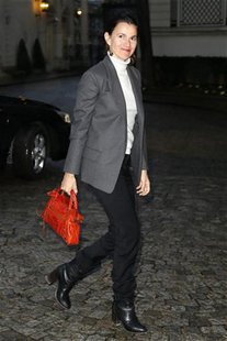 French Culture Minister Aurelie Filippetti arrives for the traditional New Year government breakfast at the Inrerior Ministry in Paris Janua French Culture Minister Aurelie Filippetti arrives for the traditional New Year government breakfast at the Inrerior Ministry in Paris Janua