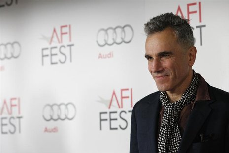 Cast member Daniel Day-Lewis poses at the premiere of "Lincoln" during the AFI Fest 2012 at the Grauman's Chinese theatre in Hollywood, Cali Cast member Daniel Day-Lewis poses at the premiere of "Lincoln" during the AFI Fest 2012 at the Grauman's Chinese theatre in Hollywood, Cali