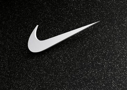 The company logo of Nike is shown at the U.S. Olympic athletics trials in Eugene, Oregon June 21, 2012. REUTERS/Mike Blake The company logo of Nike is shown at the U.S. Olympic athletics trials in Eugene, Oregon June 21, 2012. REUTERS/Mike Blake