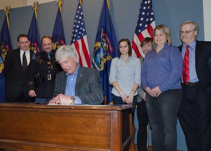 Kelsey's family attended the signing in Lansing on Tuesday. Kelsey's family attended the signing in Lansing on Tuesday.