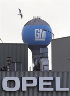 The logo of General Motors' Opel AG Belgian unit is pictured at its assembly plant in Antwerp November 5, 2009. REUTERS/Francois Lenoir The logo of General Motors' Opel AG Belgian unit is pictured at its assembly plant in Antwerp November 5, 2009. REUTERS/Francois Lenoir