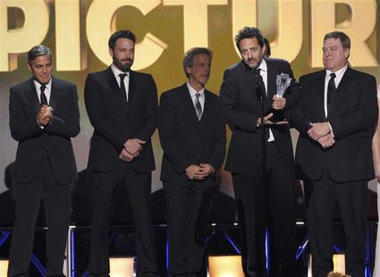 Producer Grant Heslov accepts the award for "Best Picture" for "Argo" along with other members of the production at the 2013 Critics' Choice Producer Grant Heslov accepts the award for "Best Picture" for "Argo" along with other members of the production at the 2013 Critics' Choice