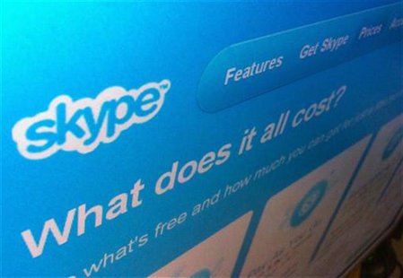 A page from the Skype website is seen in Singapore May 10, 2011. REUTERS/David Loh A page from the Skype website is seen in Singapore May 10, 2011. REUTERS/David Loh
