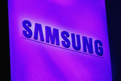 The company logo is displayed at the Samsung news conference at the Consumer Electronics Show (CES) in Las Vegas January 7, 2013. REUTERS/Ri The company logo is displayed at the Samsung news conference at the Consumer Electronics Show (CES) in Las Vegas January 7, 2013. REUTERS/Ri
