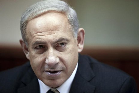 Israel's Prime Minister Benjamin Netanyahu attends the weekly cabinet meeting at his office in Jerusalem December 30, 2012. REUTERS/Abir Sul Israel's Prime Minister Benjamin Netanyahu attends the weekly cabinet meeting at his office in Jerusalem December 30, 2012. REUTERS/Abir Sul