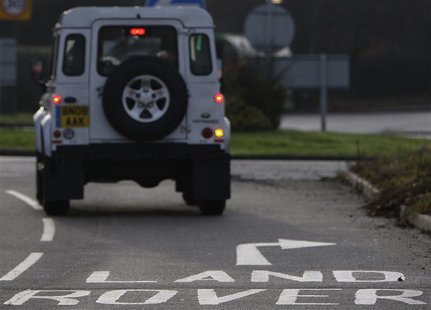 A Land Rover is driven into the Jaguar Land Rover plant in Solihull, central England, January 14, 2009. REUTERS/Darren Staples A Land Rover is driven into the Jaguar Land Rover plant in Solihull, central England, January 14, 2009. REUTERS/Darren Staples