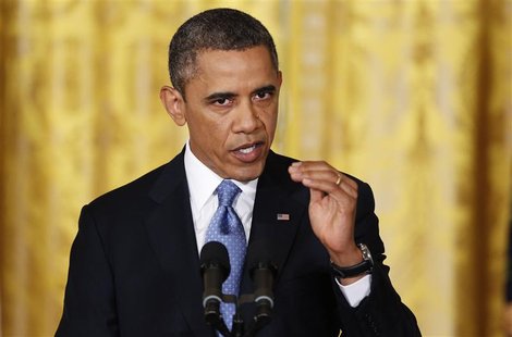 U.S. President Barack Obama speaks during a news conference at the White House in Washington, January 14, 2013. REUTERS/Jonathan Ernst U.S. President Barack Obama speaks during a news conference at the White House in Washington, January 14, 2013. REUTERS/Jonathan Ernst