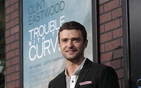 Cast member Justin Timberlake poses at the premiere of "Trouble with the Curve" at the Village Theatre in Los Angeles, California September Cast member Justin Timberlake poses at the premiere of "Trouble with the Curve" at the Village Theatre in Los Angeles, California September