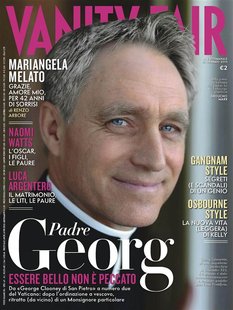 A cover of Italy's Vanity Fair magazine shows Archbishop Georg Ganswein on cover in this handout picture released by the Vanity Fair press o A cover of Italy's Vanity Fair magazine shows Archbishop Georg Ganswein on cover in this handout picture released by the Vanity Fair press o