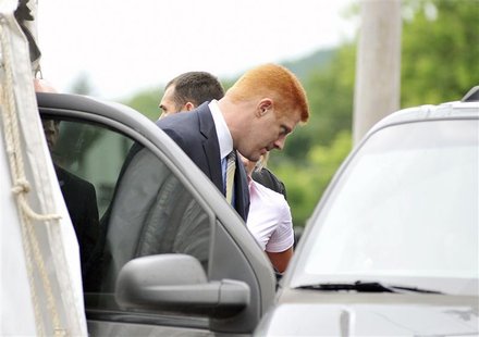 Mike McQueary, Penn State University assistant football coach on leave, exits the Courthouse after testifying in the Jerry Sandusky child se Mike McQueary, Penn State University assistant football coach on leave, exits the Courthouse after testifying in the Jerry Sandusky child se