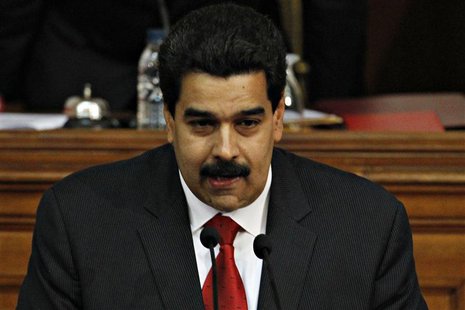 Venezuela's Vice President Nicolas Maduro delivers the state of nation address to national assembly in Caracas January 15, 2013. Maduro deli Venezuela's Vice President Nicolas Maduro delivers the state of nation address to national assembly in Caracas January 15, 2013. Maduro deli