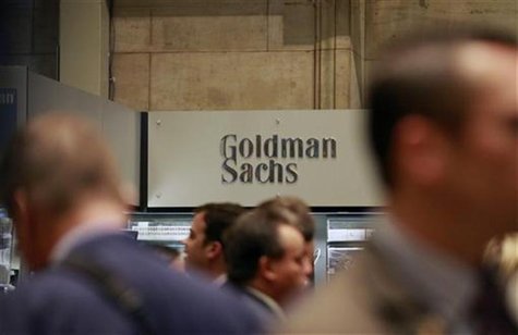 Traders work on the floor of the New York Stock Exchange near the Goldman Sachs stall July 16, 2010. REUTERS/Brendan McDermid Traders work on the floor of the New York Stock Exchange near the Goldman Sachs stall July 16, 2010. REUTERS/Brendan McDermid