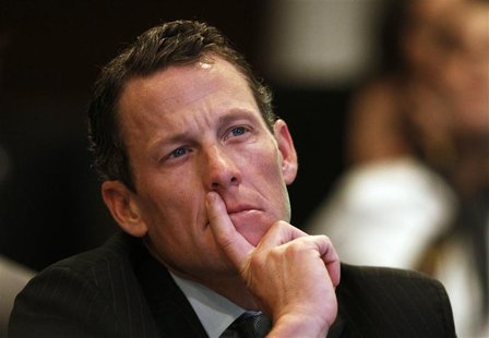 Lance Armstrong, founder of the LIVESTRONG foundation, takes part in the Clinton Global Initiative in New York, in this September 22, 2010 f Lance Armstrong, founder of the LIVESTRONG foundation, takes part in the Clinton Global Initiative in New York, in this September 22, 2010 f
