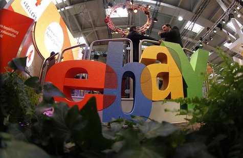 Visitors chat next to the Ebay logo at the CeBIT computer fair in Hanover March 2, 2011. REUTERS/Tobias Schwarz Visitors chat next to the Ebay logo at the CeBIT computer fair in Hanover March 2, 2011. REUTERS/Tobias Schwarz