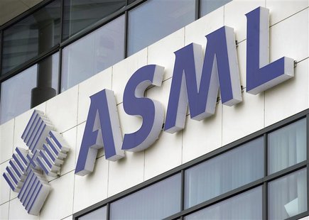ASML's logo is seen on the day of the presentation of the 2011 fourth quarter and annual results in Veldhoven January 18, 2012. REUTERS/Robi ASML's logo is seen on the day of the presentation of the 2011 fourth quarter and annual results in Veldhoven January 18, 2012. REUTERS/Robi