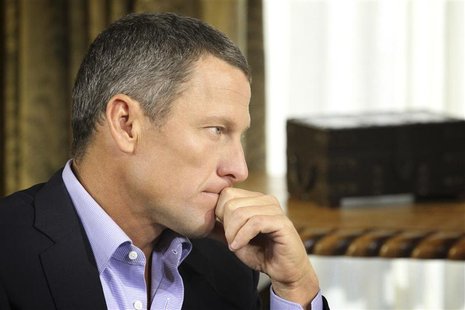 Cyclist Lance Armstrong is interviewed by Oprah Winfrey in Austin, Texas, in this January 14, 2013 handout photo courtesy of Harpo Studios. Cyclist Lance Armstrong is interviewed by Oprah Winfrey in Austin, Texas, in this January 14, 2013 handout photo courtesy of Harpo Studios.