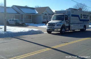 Green Bay police investigate the deaths of two people at a home on West Point Rd., Jan. 17, 2013. (courtesy of FOX 11). Green Bay police investigate the deaths of two people at a home on West Point Rd., Jan. 17, 2013. (courtesy of FOX 11).