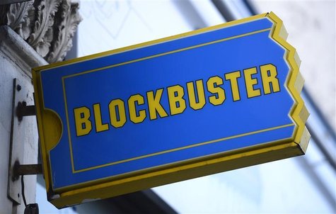 The logo of a Blockbuster shop is seen in south London January 16, 2013. REUTERS/Paul Hackett The logo of a Blockbuster shop is seen in south London January 16, 2013. REUTERS/Paul Hackett