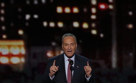 U.S. Senator Charles Schumer (D-NY) addresses the second session of the Democratic National Convention in Charlotte, North Carolina Septembe U.S. Senator Charles Schumer (D-NY) addresses the second session of the Democratic National Convention in Charlotte, North Carolina Septembe