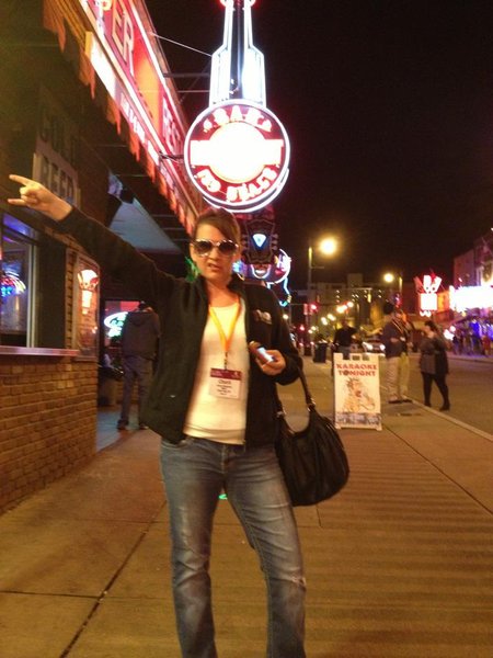 Charli... she's in love with Elvis so she thought she would dress like hiim. Why not?