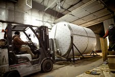 Bent Paddle brewing equipment being delivered Bent Paddle brewing equipment being delivered