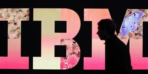 A man passes by an illuminated IBM logo at the CeBIT computer fair in Hanover February 27, 2011. The world's largest IT fair CeBIT opens its A man passes by an illuminated IBM logo at the CeBIT computer fair in Hanover February 27, 2011. The world's largest IT fair CeBIT opens its