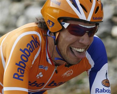 Thomas Dekker of the Netherlands cycles to finish second in the third against the clock stage of the Tour de Romandie cycling race in Sion M Thomas Dekker of the Netherlands cycles to finish second in the third against the clock stage of the Tour de Romandie cycling race in Sion M