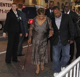Cissy Houston, mother of the late singer Whitney Houston, is escorted as she bypasses the red carpet at the premiere of the new film "Sparkl Cissy Houston, mother of the late singer Whitney Houston, is escorted as she bypasses the red carpet at the premiere of the new film "Sparkl