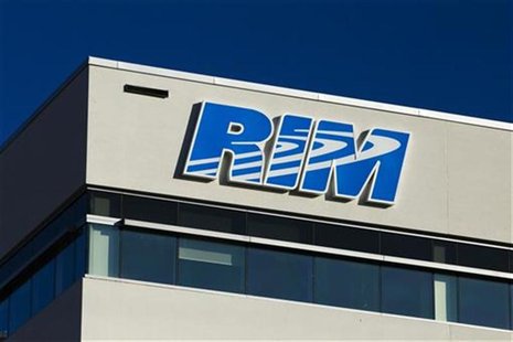 A logo of the Blackberry maker's Research in Motion is seen on a building at the RIM Technology Park in Waterloo April 18, 2012. Picture tak A logo of the Blackberry maker's Research in Motion is seen on a building at the RIM Technology Park in Waterloo April 18, 2012. Picture tak