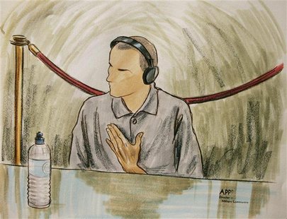 In this courtroom illustration, Ali Hamza Ahmad Sulayman al Bahlul appears before a military commission at Guantanamo Naval Base August 26, In this courtroom illustration, Ali Hamza Ahmad Sulayman al Bahlul appears before a military commission at Guantanamo Naval Base August 26,