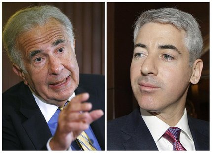 A combination file photo shows investor Carl Icahn (L) speaking at the Wall Street Deals & Deal Makers conference in New York, June 27, 2007 A combination file photo shows investor Carl Icahn (L) speaking at the Wall Street Deals & Deal Makers conference in New York, June 27, 2007