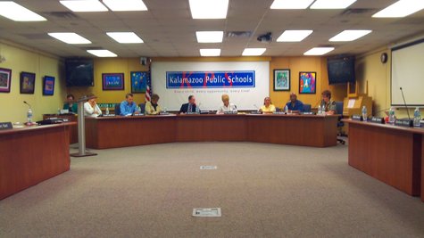 The Kalamazoo School Board heard the proposal but will wait several weeks to take public input before making a final decision on the bond issue recommendation. The Kalamazoo School Board heard the proposal but will wait several weeks to take public input before making a final decision on the bond issue recommendation.