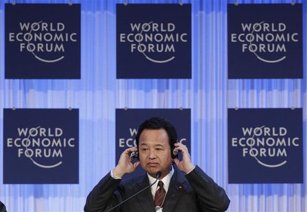 Japan's Economic Revival Minister Akira Amari attends the annual meeting of the World Economic Forum (WEF) in Davos January 26, 2013. REUTER Japan's Economic Revival Minister Akira Amari attends the annual meeting of the World Economic Forum (WEF) in Davos January 26, 2013. REUTER
