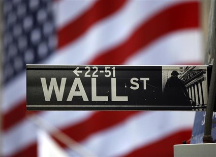 The Wall Street sign is seen outside the New York Stock Exchange, March 26, 2009. REUTERS/Chip East The Wall Street sign is seen outside the New York Stock Exchange, March 26, 2009. REUTERS/Chip East