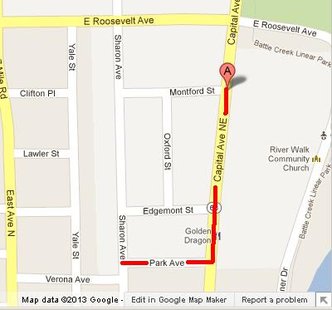 Red line denotes the area impacted by the water main brake Red line denotes the area impacted by the water main brake