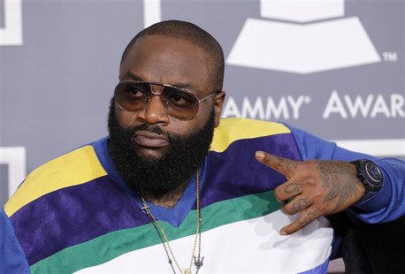 Hip hop artist Rick Ross arrives at the 54th annual Grammy Awards in Los Angeles, California February 12, 2012. REUTERS/Danny Moloshok Hip hop artist Rick Ross arrives at the 54th annual Grammy Awards in Los Angeles, California February 12, 2012. REUTERS/Danny Moloshok