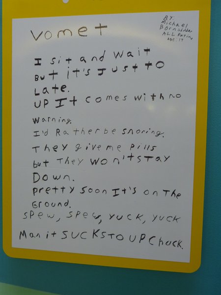 As seen on the Alphabet Wall, a collection of thoughts and poems from patients and families... one for each letter of the alphabet.