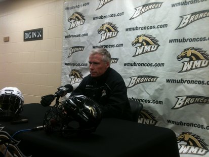 WMU head hockey coach Andy Murray from his weekly media press conference. 