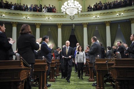 Governor Edmund G. "Jerry" Brown arrives at the State of the State Address in Sacramento, California, January 24, 2013. REUTERS/Justin Short Governor Edmund G. "Jerry" Brown arrives at the State of the State Address in Sacramento, California, January 24, 2013. REUTERS/Justin Short